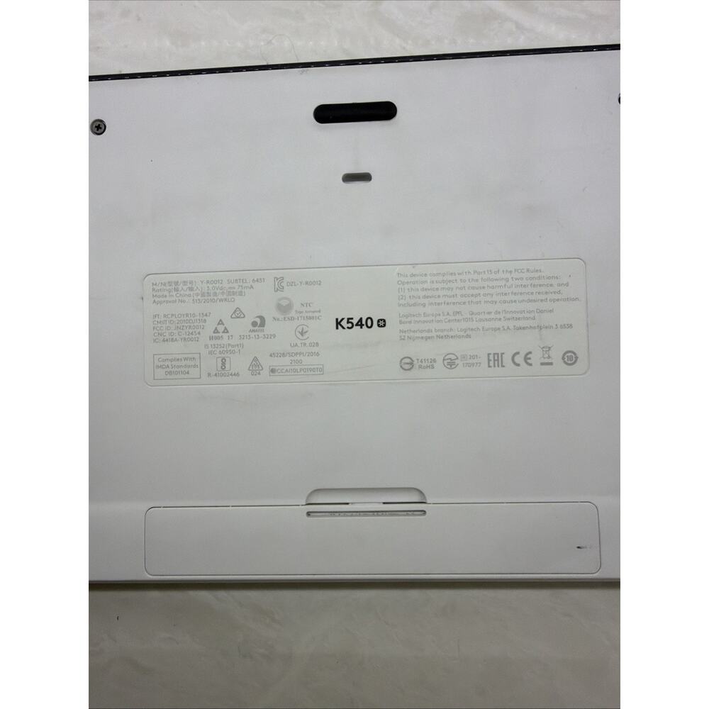 LOGITECH K540 Wireless Desktop Keyboard Powers On Unifying Receiver Not Included - Picture 7 of 10